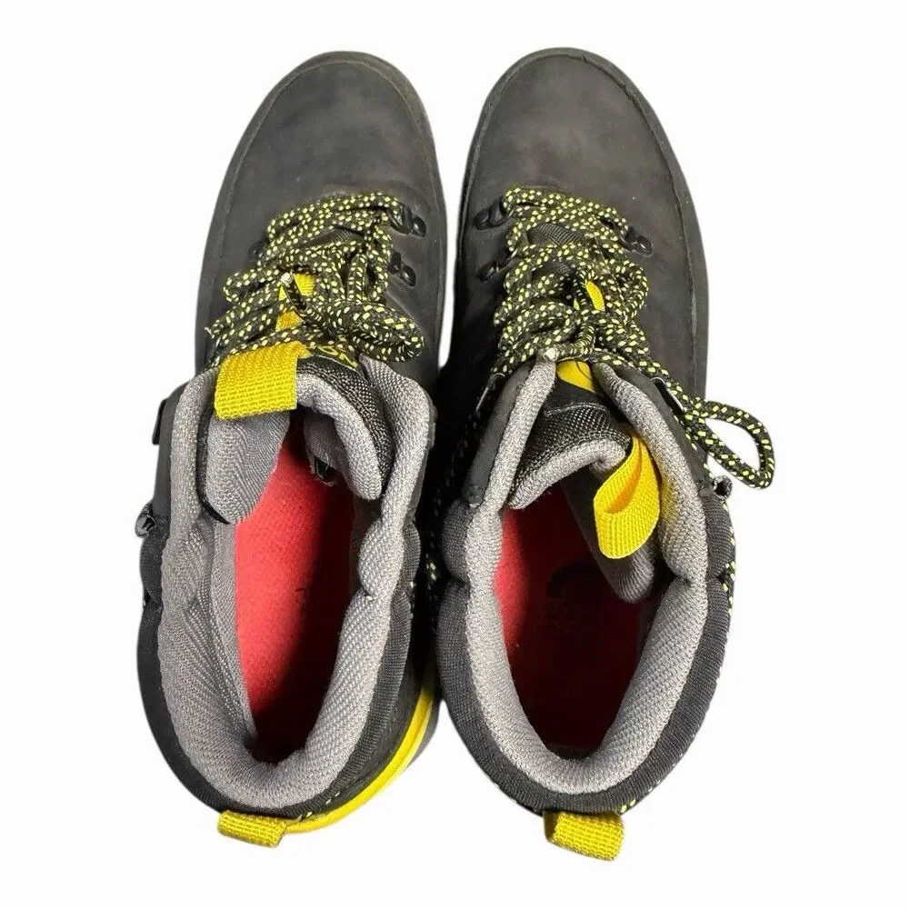 The North Face Back-To-Berkeley Redux Leather Winter Boots Black Yellow 9.5 Mens